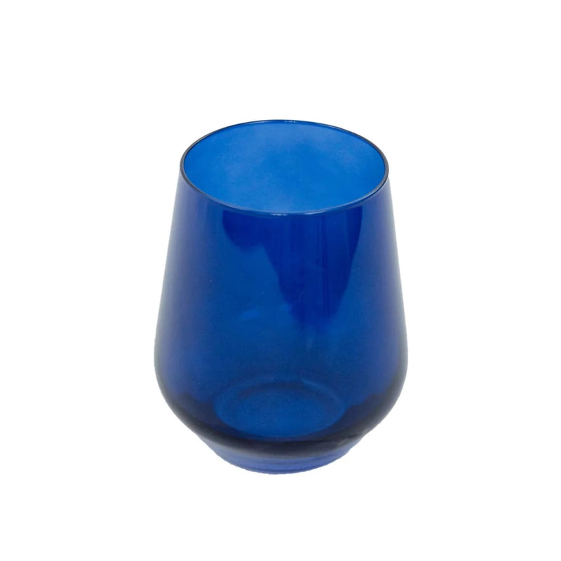 Estelle Colored Wine Stemless Glass (Midnight Blue)