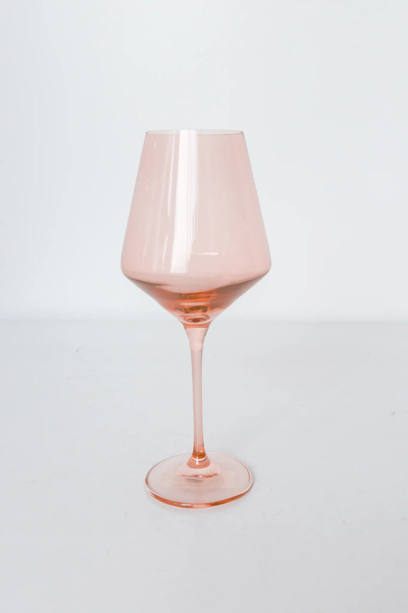 Estelle Colored Wine Stemware (Blush Pink)