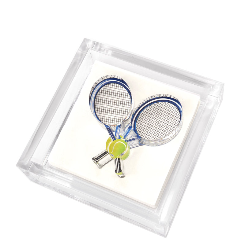 Cocktail Napkin Holder - Tennis Racquets