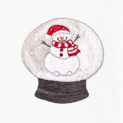 Snow Globe Santa Towel