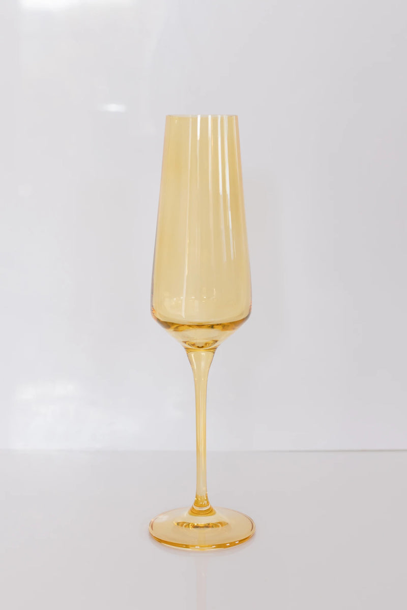Estelle Colored Champagne Flute (Yellow)