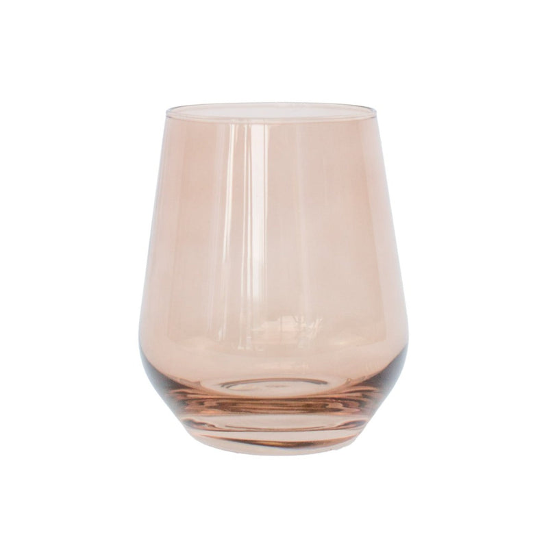 Estelle Colored Wine Stemless Glass (Amber Smoke)