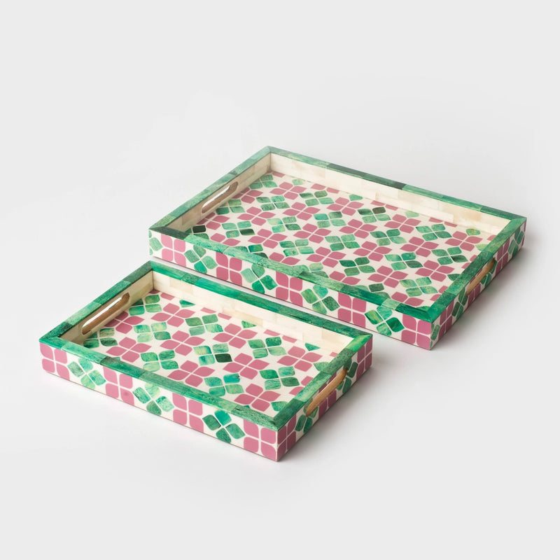 Orchid Trays (Pink and Green)