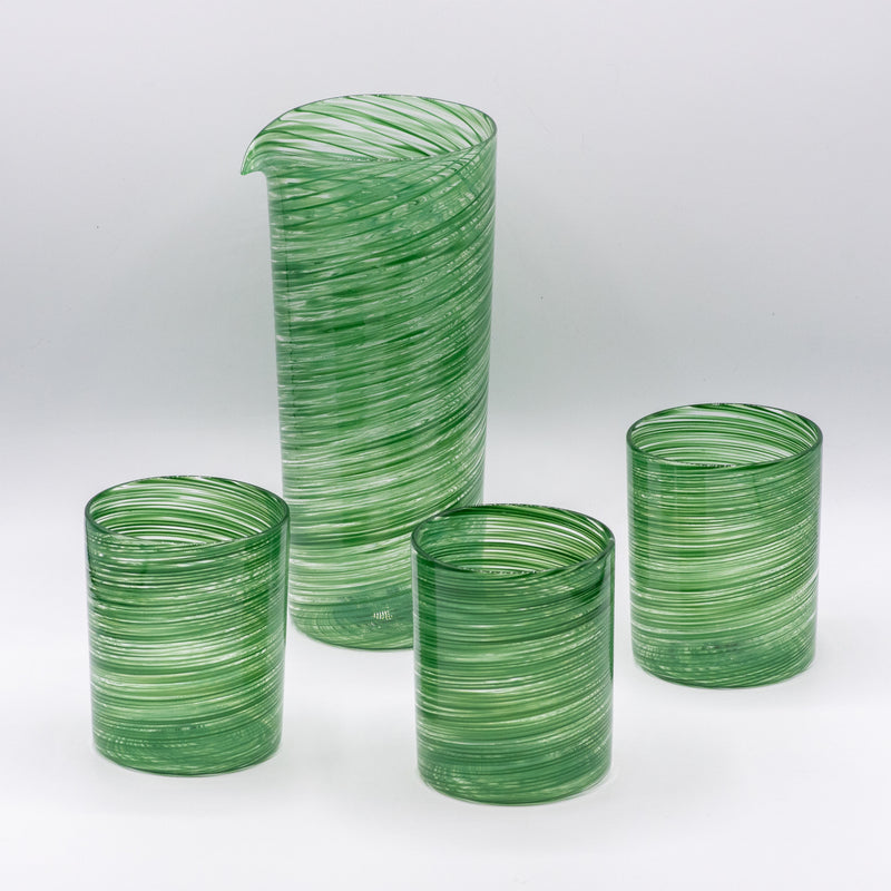 Double Old Fashioned Glassware -Gaffer Green