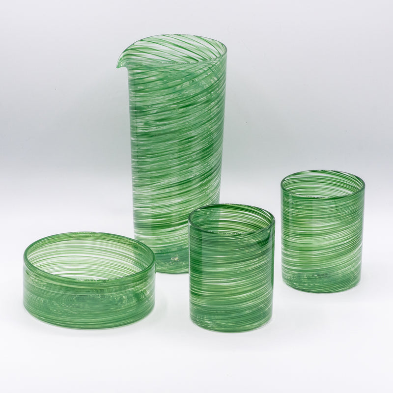 Double Old Fashioned Glassware -Gaffer Green