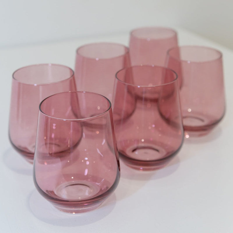 Estelle Colored Wine Stemless Glass (Rose)