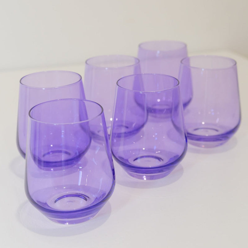Estelle Colored Wine Stemless Glass (Lavender)