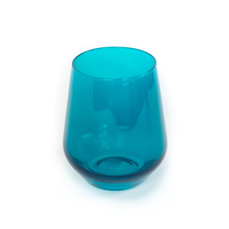 Estelle Colored Wine Stemless Glass (Teal)